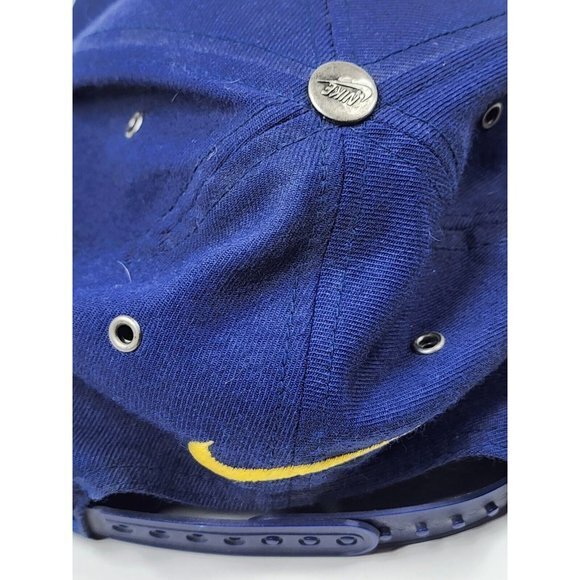 RARE Vtg 80's 90 Nike Swoosh Logo Blue Green Yellow Snapback Hat Cap Wool Blend - Picture 4 of 7